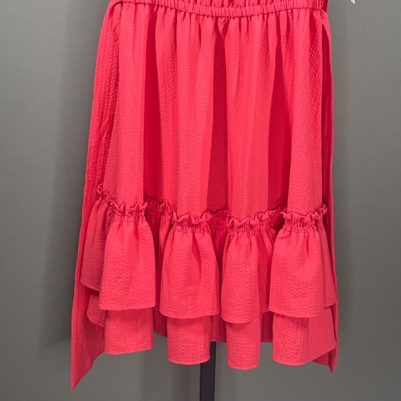 NEW Calvin Klein Dress Womens 6 coral pink fit flare colorful cocktail classic - Picture 3 of 11